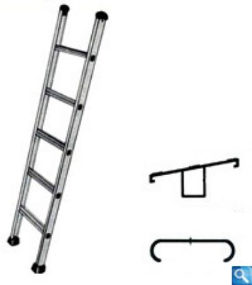 Picture of Aluminium Step Ladder-5 Ft., Load Bearing Capacity :150 Kgs