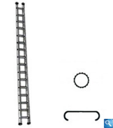 Picture of Aluminum Round Pipe Ladder-5Ft., Load Bearing Capacity:150 Kgs