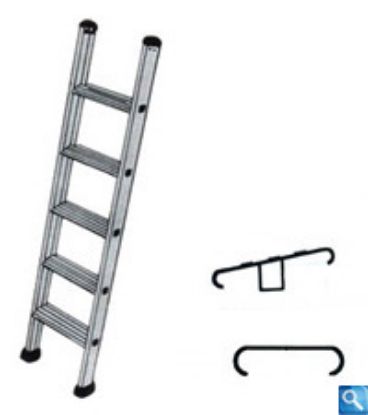 Picture of Aluminum Wide Step Ladder-6Ft., Load Bearing Capacity:150 Kgs