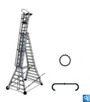 Picture of Aluminum Self Supporting Extension Ladder-Size:36Ft., Load Bearing Capacity:250 Kgs