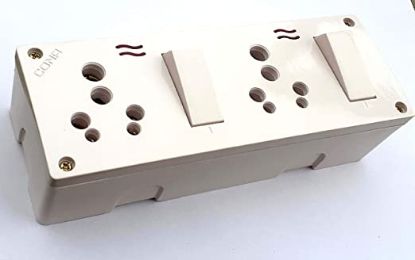 Picture of COMPLETE JUNCTION BOX WITH ONE 6/16 AMPERE 3-PIN SOCKET AND ONE 16
