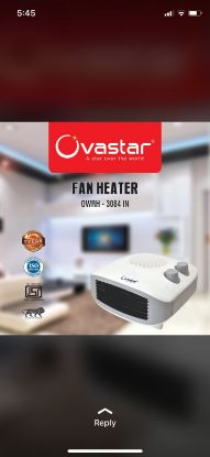 Picture of OVASTAR FAN HEATER - OWRH 3084 IN