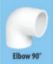 Picture of SUPREME AQUA GOLD MOULDED PIPE FITTING ELBOW 90 DIGREE - SCH80 ELBOW 90 DIGREE (Size-150mm)