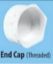 Picture of SUPREME AQUA GOLD MOULDED PIPE FITTING END CAP THREADED  - SCH80 END CAP THREADED (Size-15mm)