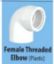 Picture of SUPREME AQUA GOLD MOULDED PIPE FITTINGS Female Threaded Elbow (Plastic) - SCH80 Female Threaded Elbow (Plastic) (Size-20mm)