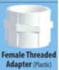 Picture of SUPREME AQUA GOLD MOULDED PIPE FITTINGS Female Threaded Adopter (Plastic)  - SCH40 Female Threaded Adopter (Plastic)  (Size-20mm)