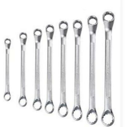 Picture of BI-HEXAGONAL RING SPANNER ,SHALLOW OFFSET -CRV , 8 Pcs Set,  KIT-06-80, E-2006