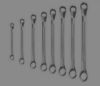 Picture of BI-HEXAGONAL RING SPANNER -E-2007 , SET -8 PCS , SHALLOW OFFSET -CRV , KIT- 07-80SD