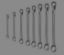 Picture of BI-HEXAGONAL RING SPANNER -E-2007 , SET -8 PCS , SHALLOW OFFSET -CRV , KIT- 07-80SD