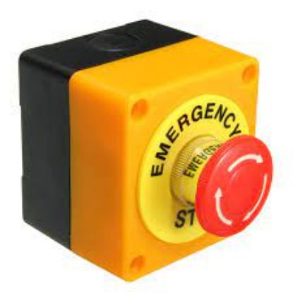 Picture of Emergency Stop Push Button,Size-22MM, Color -Red,IP Rating-65