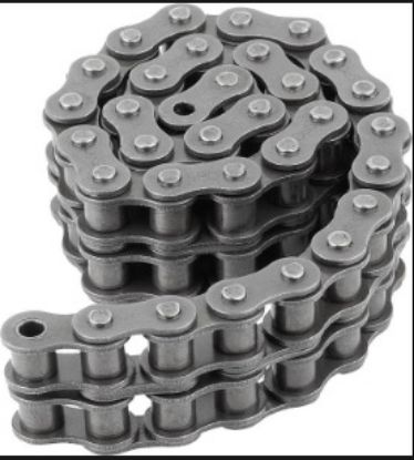 Picture of DUPLEX ROLLER CHAIN,44.45MM,113LINK PITCH: 44.45 MM, STANDARD: ISO 28A-2, ROLLER DIAMETER: 25.4 MM, NUMBER OF LINKS: 113, AMERICAN STYLE, BOTH END OPENED THAT IS OUTER LINK TO OUTER LINK. Make- Ronelds